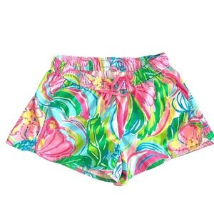 Lilly Pulitzer Luxletic Shorts Womens size XS Pink Green Run